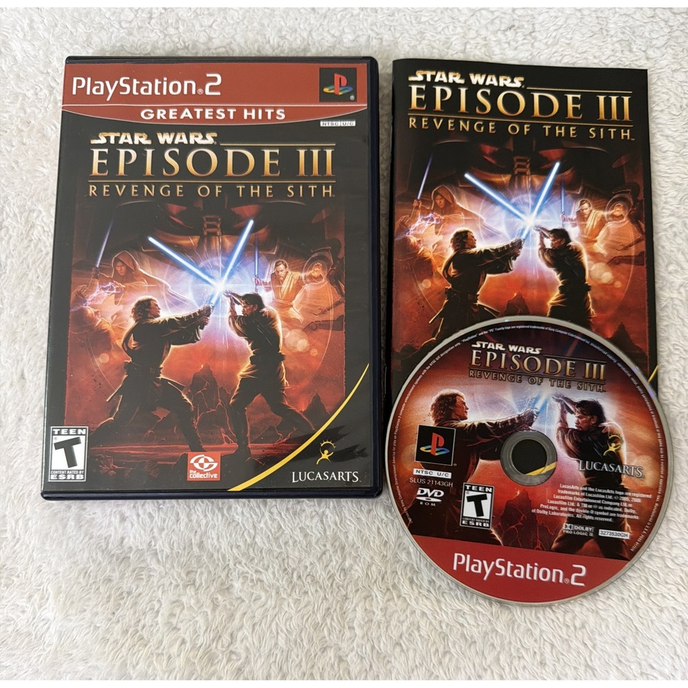 Star Wars Episode III Revenge of the Sith PS2 Tested Working Complete Manual